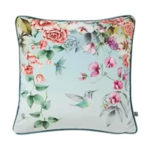 Graham & Brown Graham and Brown Ethereal Flora Feather Filled Cushion - Dawn, Velvet, Floral