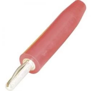 Straight blade plug Plug straight Pin diameter 2mm Red Schnep