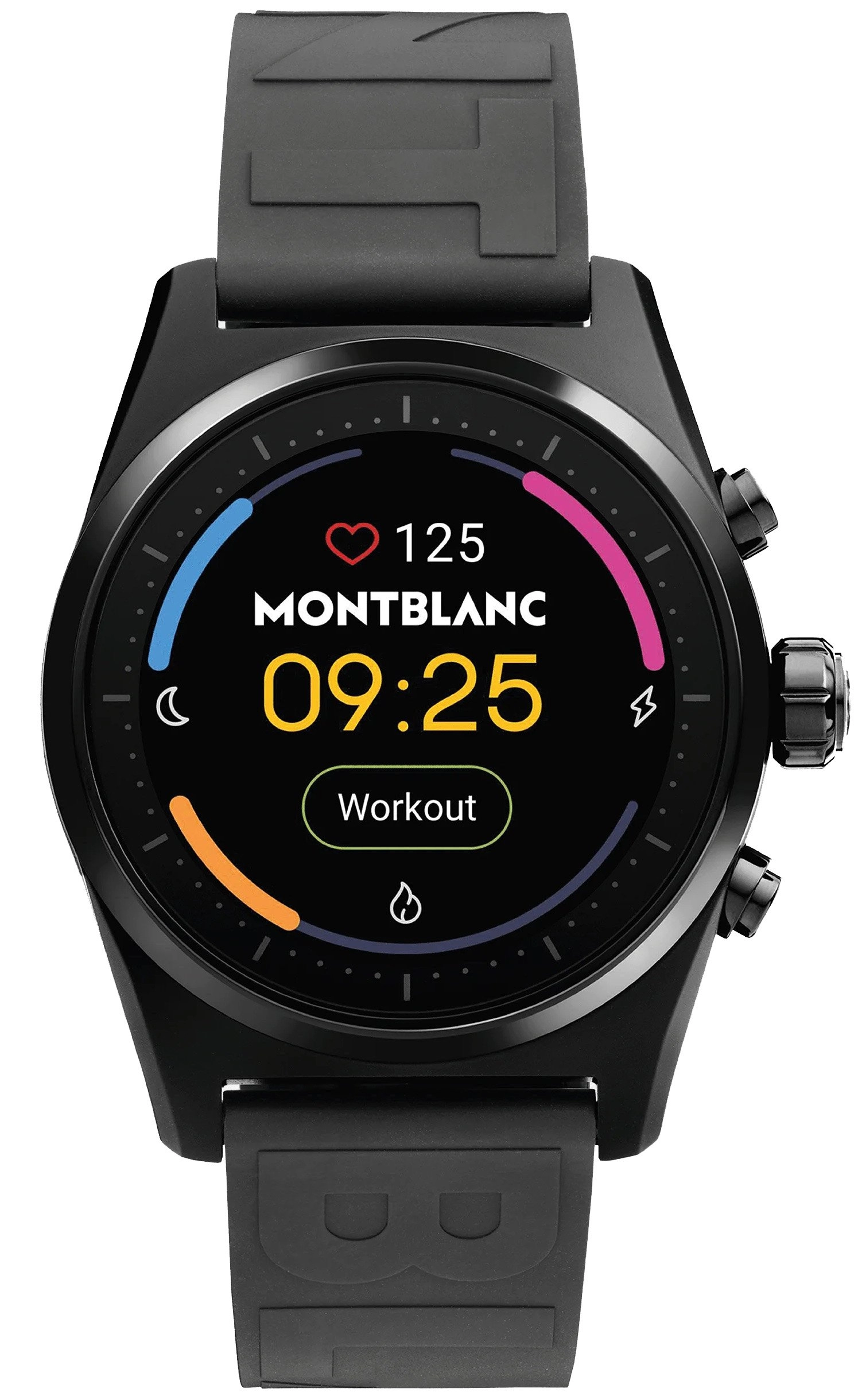 Mont Blanc - Mont Blanc Summit Lite Smartwatch - Black With Rubber Strap - Smartwatches - Black