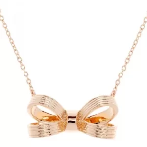 Ted Baker Ladies Rose Gold Plated Oppela Mini Opulent Bow Necklace