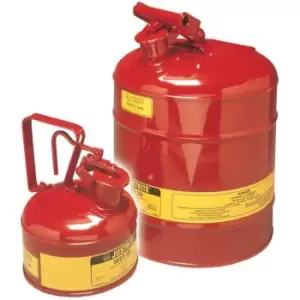 Justrite Metal Safety Cans for flammable liquids - 19 litre