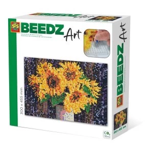SES CREATIVE Sunflowers Beedz Art Mosaic Kit, 7000 Iron-on Beads