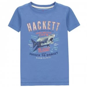 Hackett Hackett Boys Short Sleeved Shark T-Shirt - 5PH Blue