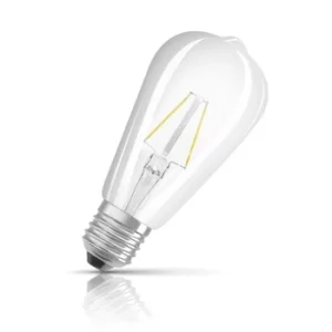 Osram ST64 LED Light Bulb E27 4W (40W Eqv) Warm White Filament Parathom Clear