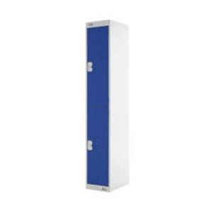 Express Standard Locker 2 Door W300xD300xH1800mm Light Grey/Blue MC00139