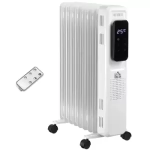 Etna Oil Filled 9 Pipe 2180W Radiator Heater with 3 Heat Settings & Remote Control - White