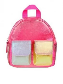 Accessorize Girls Colourblock Metallic Mini Backpack - Multi