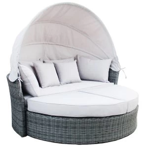 Charles Bentley Luxury Day Bed With Sun Canopy Deluxe Daybed and Silver