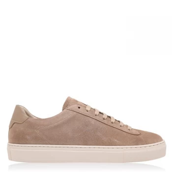 Reiss Finly Low Top Suede Trainers - Taupe Grey