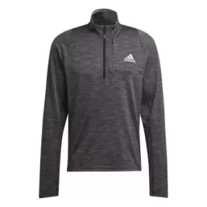 adidas Icons Cover Zip Top Mens - Black