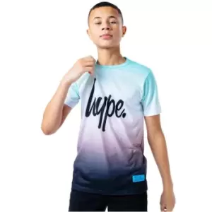 Hype Fade T-Shirt Junior Boys - Blue