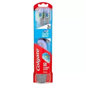 Colgate Floss Tip Battery Toothbrush with 2 Heads