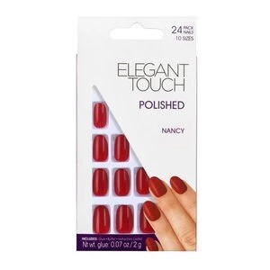 Elegant Touch Polished Fake Nails - Nancy Red