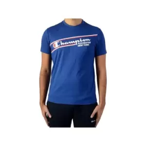L Champion Logo T Shirt Rochester New York Royal Blue