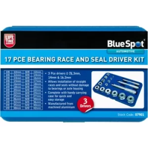 BlueSpot 07901 17 Piece Bearing Race and Seal Driver Kit