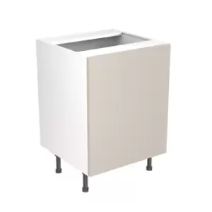 KitchenKIT Slab 60cm Base Sink Unit - Gloss Light Grey