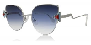 Fendi FF0242/S Sunglasses Silver Blue SCB 52mm