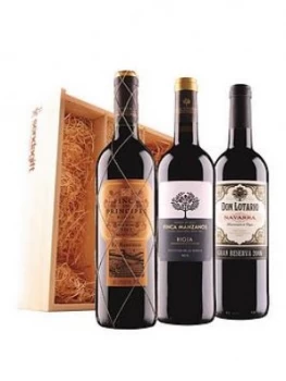 Virgin Wines Spanish Red Trio In Wooden Gift Box