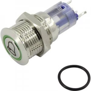 TRU COMPONENTS LAS2 GQF 11EB12VN Tamper proof pushbutton 250 V AC 3 A 1 x OffOn IP40 momentary