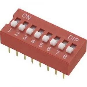 DIP switch Number of pins 8 Standard TRU COMPONENTS DS 08