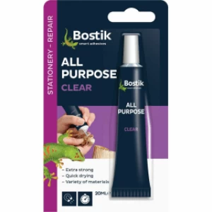Bostik All Purpose Clear Glue - 20ml (1 Pack)