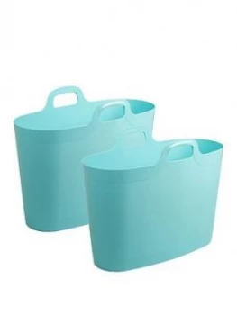 Wham 40 Litre Flexi Laundry Storage Bags (Set Of 2) - Duck Egg Blue