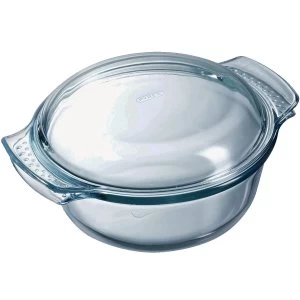 Pyrex Round Glass Casserole with Lid - 3.5L