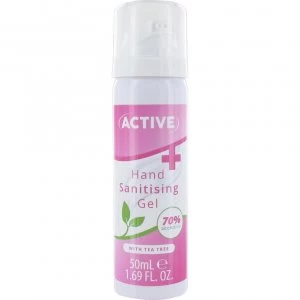 Active Hand Sanitiser 50ml with 70% Alcohol and Tea Tree Oil
