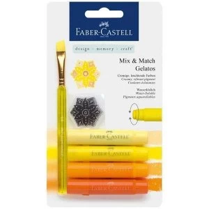 Faber Castell Gelatos Water-soluble Crayon Set Yellow Set of 6