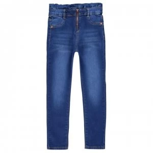 Firetrap Hight Waisted Zip Jeans Junior Girls - Bright Blue