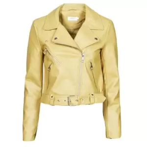 Only ONLVALERIE womens Leather jacket in Yellow - Sizes S,M,L,XL,XS