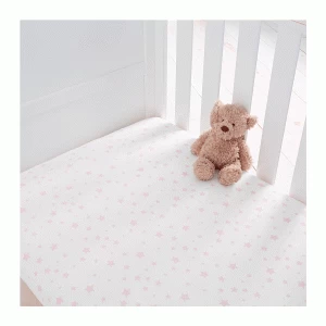 Silentnight Safenights Cot Fitted Sheet pair - Pink Star