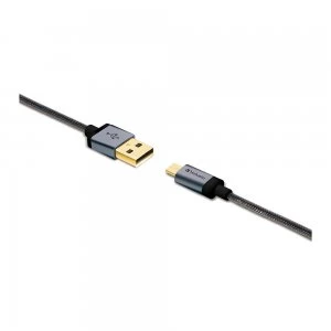 Verbatim Metallic USB to Micro USB Cable (2m) 64708 - Grey