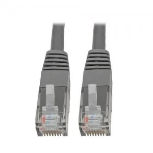 Tripp Lite Cat6 Gigabit Molded UTP Ethernet Patch Cable RJ45 Gray 35ft