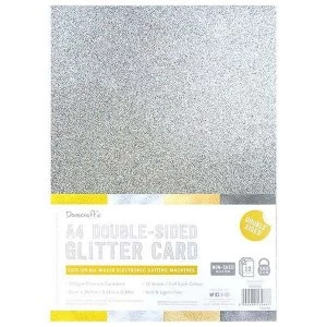 Dovecraft A4 Double-Sided Glitter Card Bumper Pack Metallic 350gsm 12 Sheets