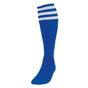 Precision 3 Stripe Football Socks Mens Royal/White