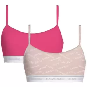 Calvin Klein 2 Pack CK One Cotton Bralettes - Pink