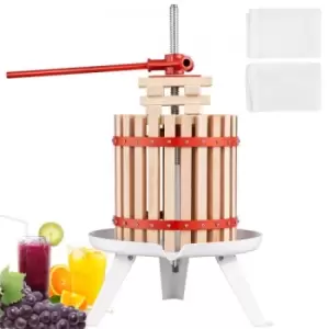 VEVOR Fruit Wine Press, 3.2 Gallon/12L, Solid Wood Basket with 6 Blocks, Manual Juice Maker, Cider Apple Grape Tincture Vegetables Honey Olive Oil Mak