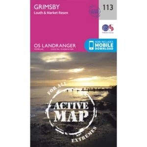 Grimsby, Louth & Market Rasen by Ordnance Survey (Sheet map, folded, 2016)