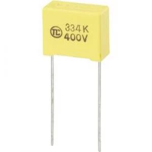 MKS thin film capacitor Radial lead 0.33 uF 400 Vdc 5 15mm L x W x H 18 x 8.5 x 14.5mm