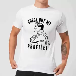 DC Comics Superman Check Out My Profile T-Shirt - White - L