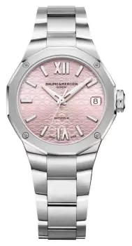 Baume & Mercier M0A10675 Riviera Automatic Pink Dial Watch