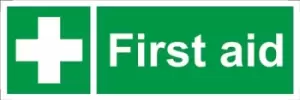 First Aid Sign - Self Adhesive Vinyl - 100mm x 300mm SS017SA CASTLE PROMOTIONS