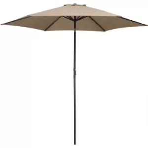 Parasol Alu Ø300cm Garden Umbrella Market Crank Sun Shade Cantilever Water-repellent taupe (de)