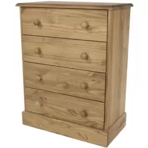 Chest 4 Drawers Solid Pine Wooden Bedroom Home Furniture Clothing Storage Unit