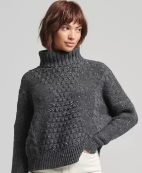 Superdry Chunky Cable Roll Neck Jumper