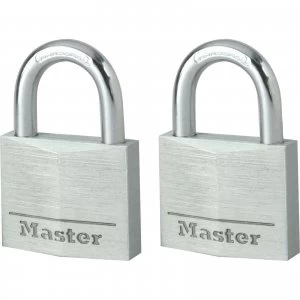 Masterlock Aluminium Padlock Pack of 2 Keyed Alike 30mm Standard