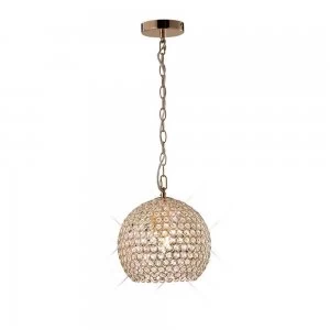 Ceiling Pendant 4 Light French Gold, Crystal