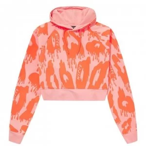 Nicce Mime Cropped Hoodie Womens - Peach