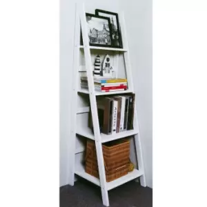Techstyle Scott Ladder 4 Tier Gloss Storage / Display Shelves White